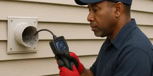 Residential dryer vent cleaning